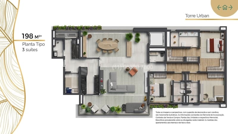 21 BIOTIQUE - TIPO 198 M² - 3 SUÍTES