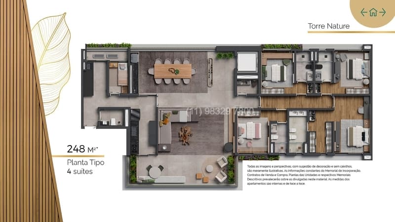23 BIOTIQUE - TIPO 248 M² - 4 SUÍTES